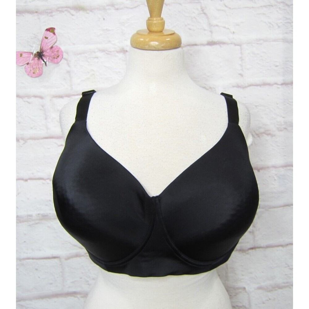 Catherines Full Coverage Black Back Smoother Wire Free T Shirt Bra size 42DDD